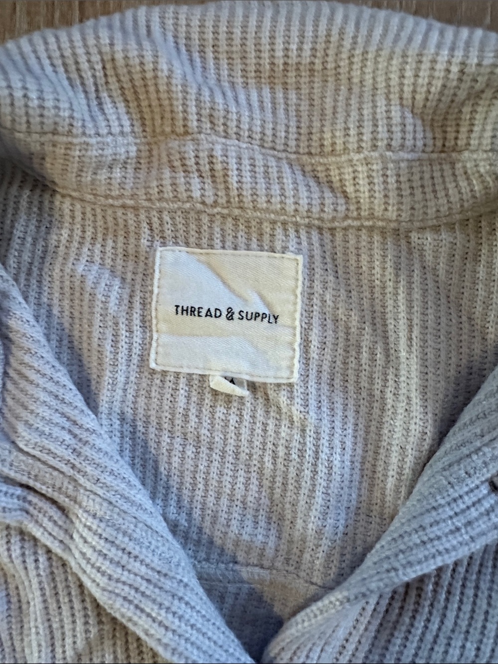 Thread and supply cream knit shacket - Picture 2 of 5